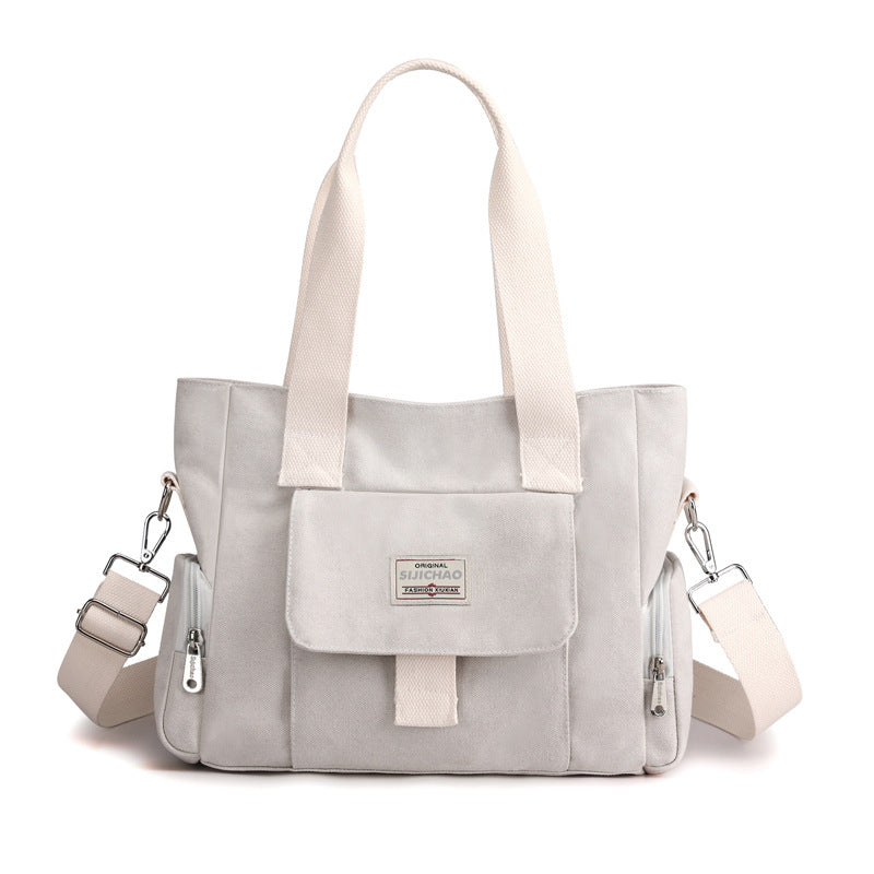 [W-Bolso] Bolso De Lona De Gran Capacidad Bolso De Viaje De Moda Para Mujer