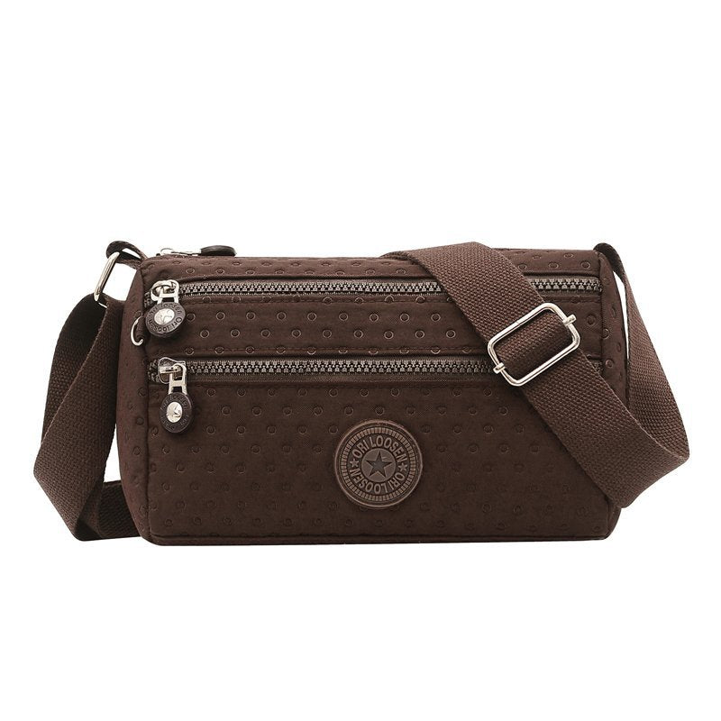 [W-Bolso] Bolso De Hombro De Mujer Casual Oxford Tela Diagonal Bolsa De Varios Compartimentos