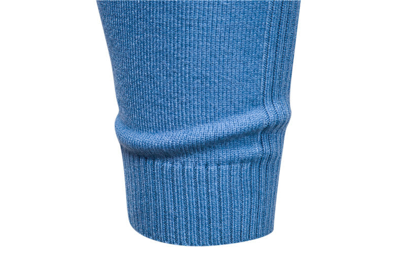 El Suéter Superior De Los Hombres Del Suéter De Los Hombres Delgados De La Calidad Del Cuello Redondo Grueso