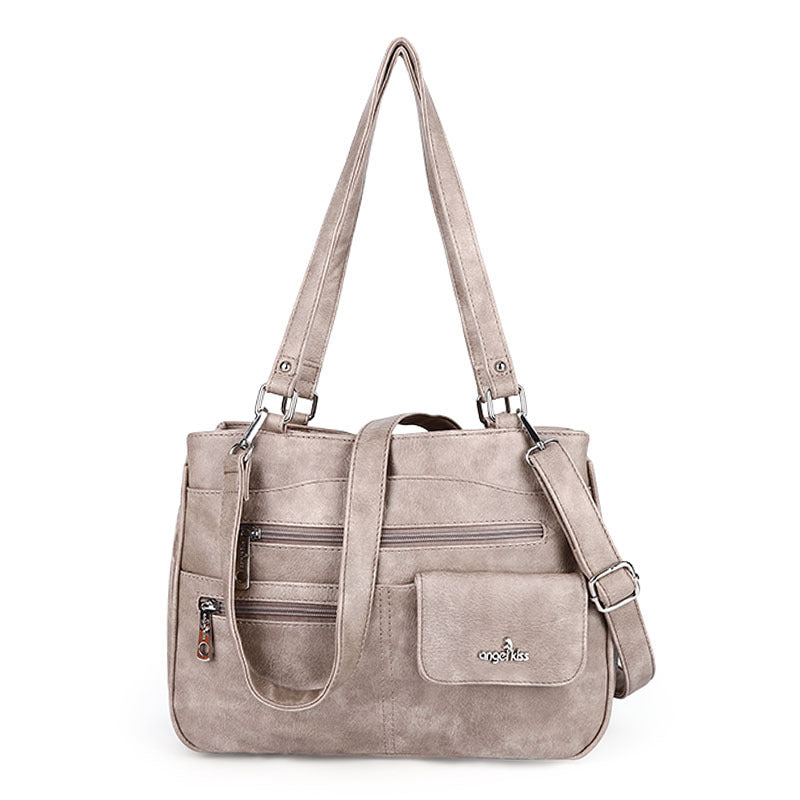 [W-Bolso] Bolso Bandolera De Hombro Vintage Bolso Tote De Gran Capacidad