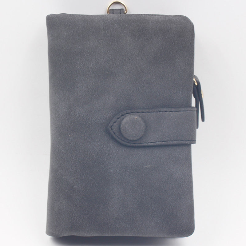 [W-Bolso] Cartera Pequeña De Piel Triple Para Mujer