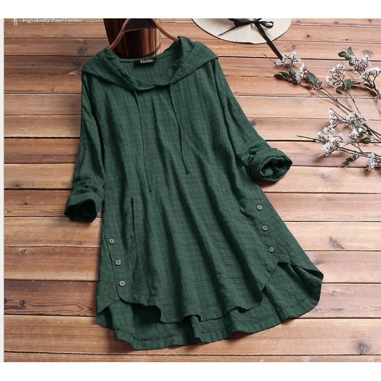 Top De Mujer Corsé Casual Con Botón De Lino