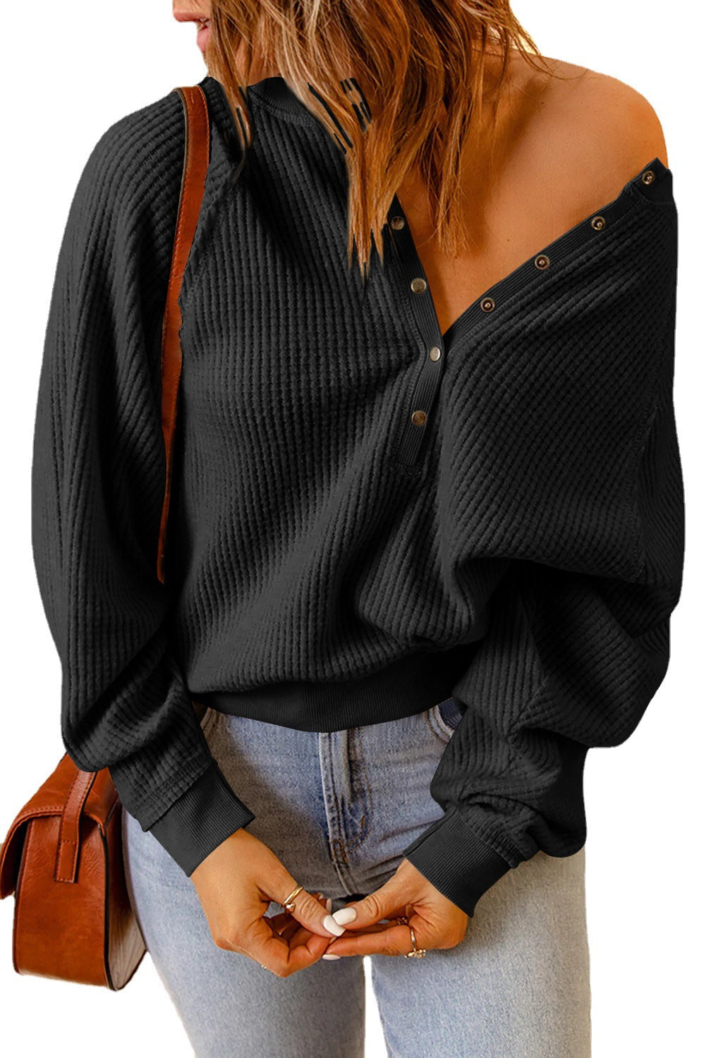 [W-Ropa] Suéter Casual Que Combina Con Todo A La Moda Callejera Suelta De Otoño