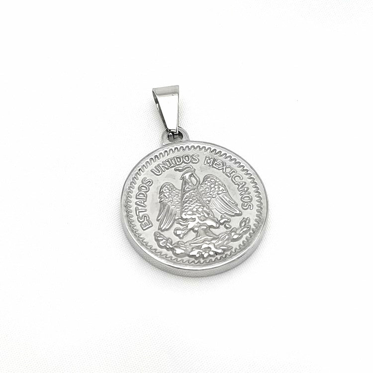 Colgante De Moneda Conmemorativa De Proporción 50 Colgante En Relieve De Doble Cara Retro De Moda Dominante