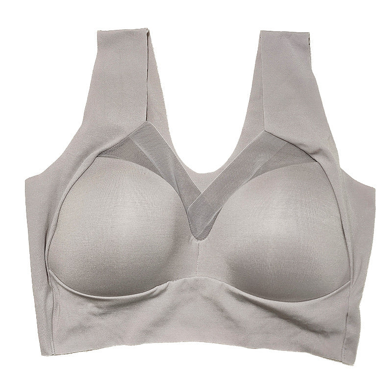 [W-Ropa Interior] Sujetador De Talla Grande, Chaleco De Copa Completa, Sujetador Transpirable