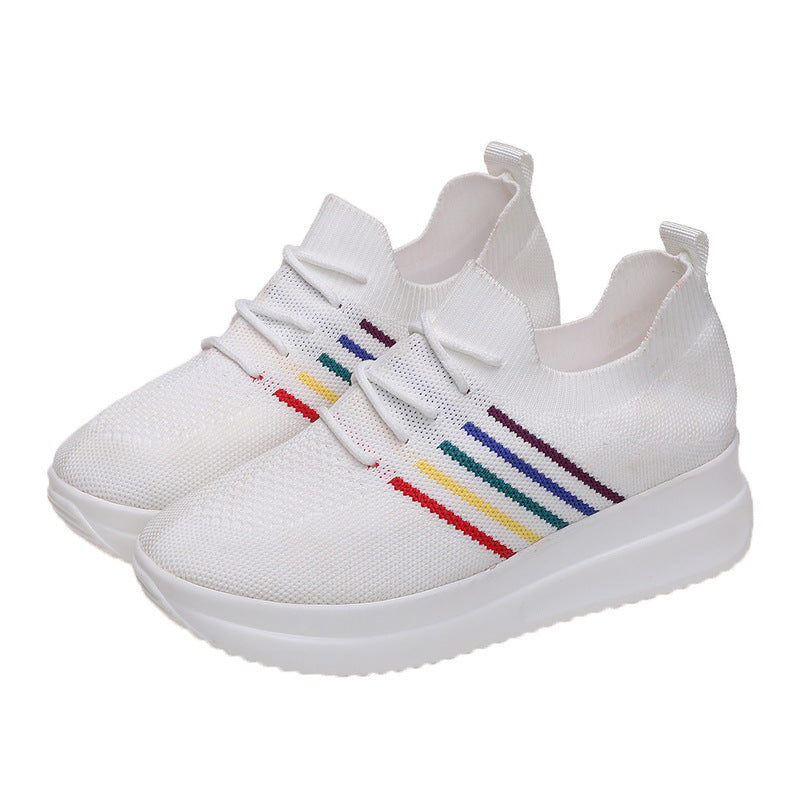 Zapatos de mujer casual de malla tejida voladora