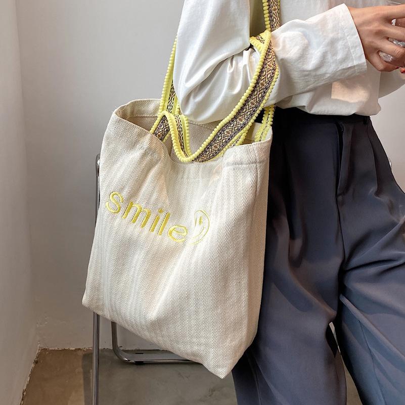 Bolso De Hombro De Lona De Gran Capacidad