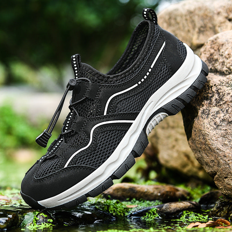 [M-Zapato] Zapatos Casuales Al Aire Libre Zapatos De Malla De Escalada Deportivos Transpirables De Cuero Para Hombres Senderismo