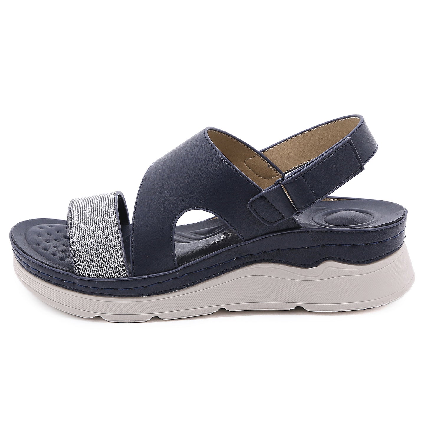 Sandalias De Mujer De Tacón De Cuña Casual De Velcro Ligero