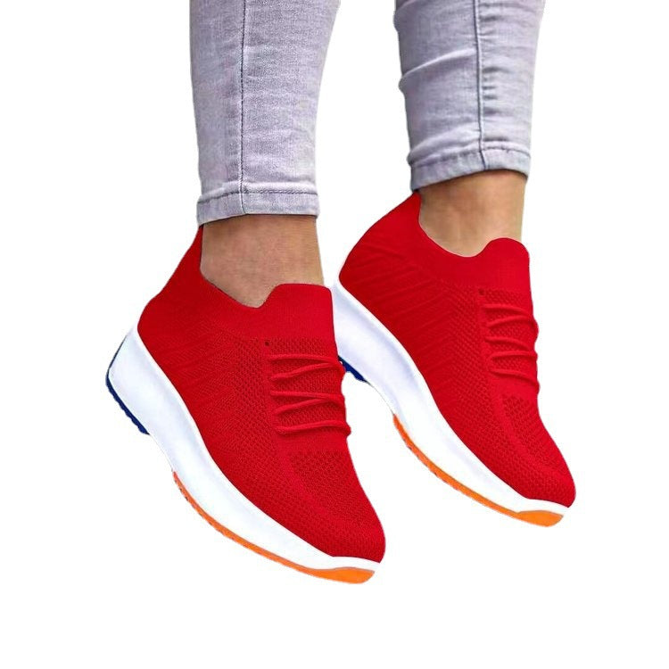 [W-Zapato]2022 Zapatos Voladores Casuales De Mujer Con Suela Gruesa