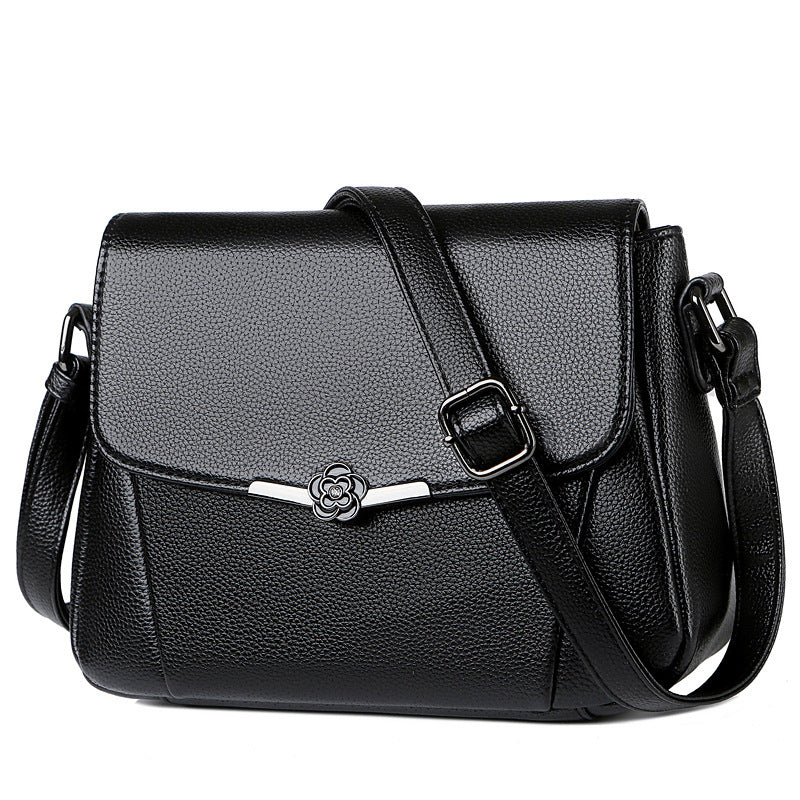 [W-Bolso] Bolso De Cuero Suave Bolso Cruzado Bolso De Hombro Simple