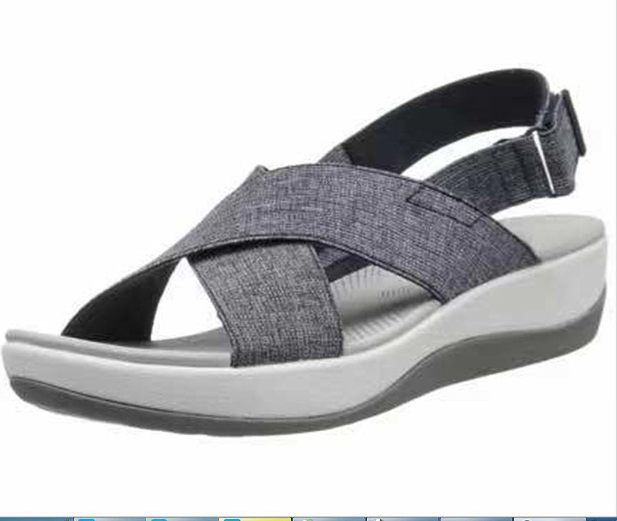 Nuevas sandalias de deslizamiento cruzadas para mujer