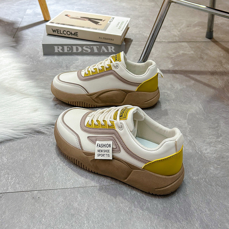 [W-Zapato] Zapatos De Suela Gruesa En Primavera Y Zapatos Deportivos Casuales