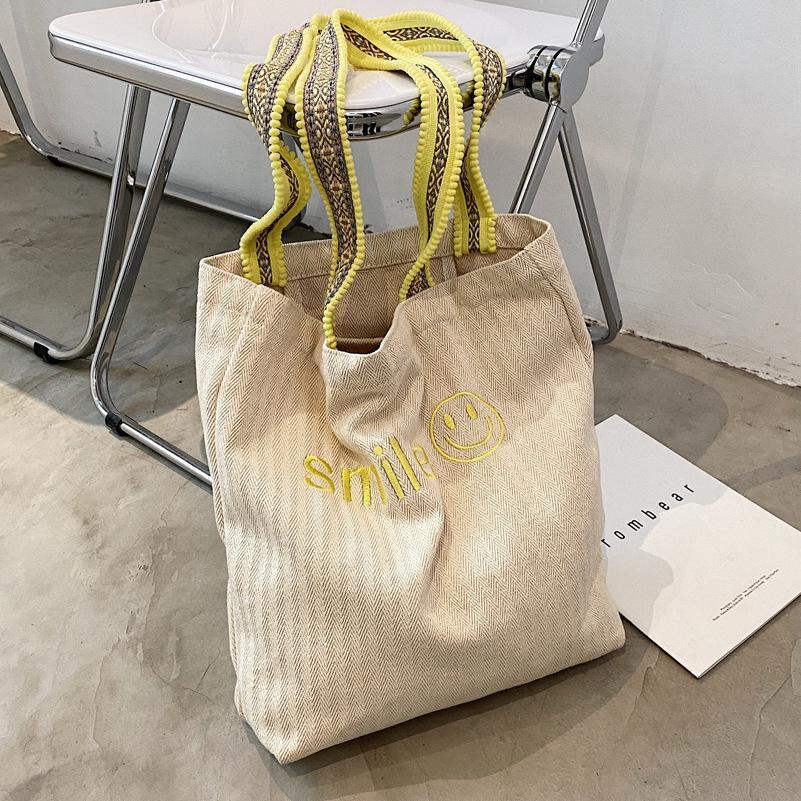 Bolso De Hombro De Lona De Gran Capacidad