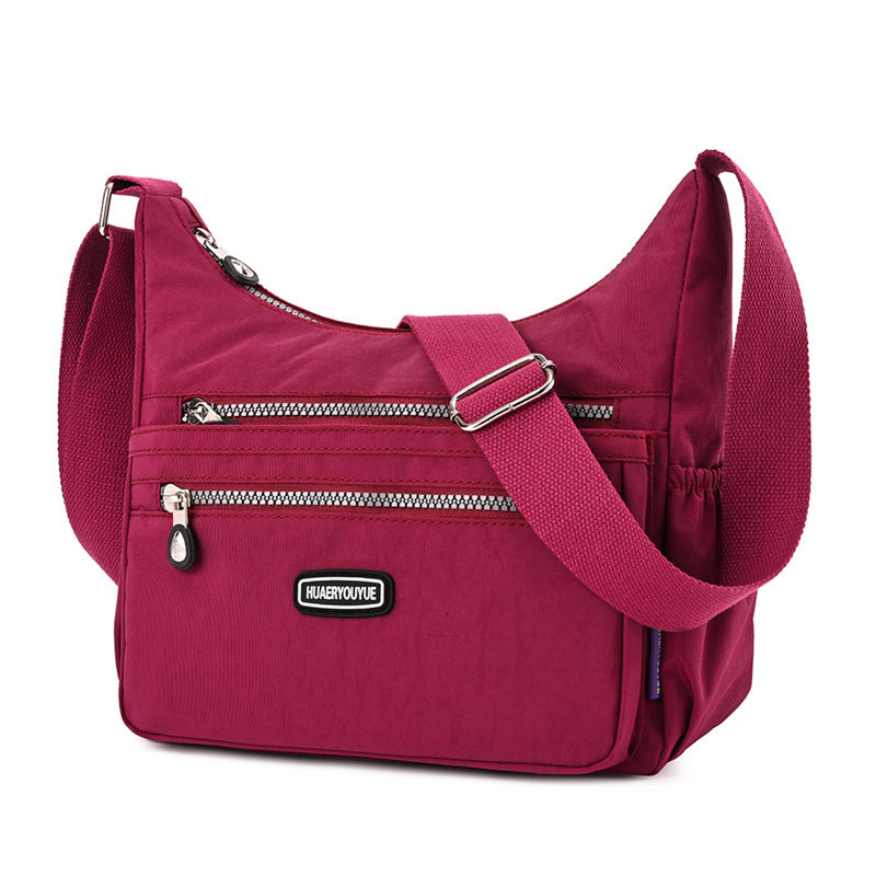 [W-Bolso] Bandolera De Un Solo Hombro Bolsa De Nailon Repelente Al Agua