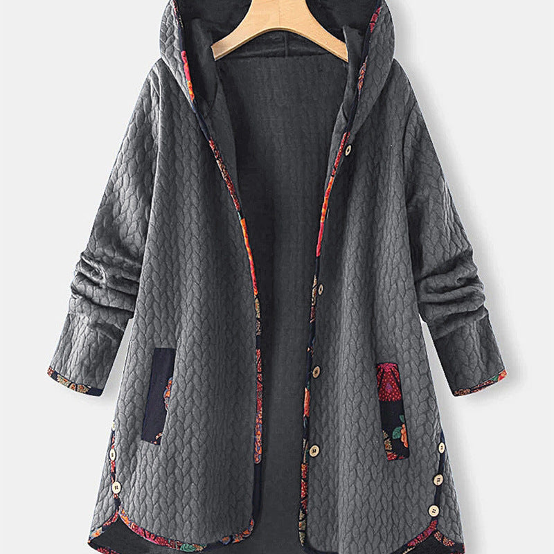 Chaqueta Adelgazante De Algodón De Manga Larga Estampada