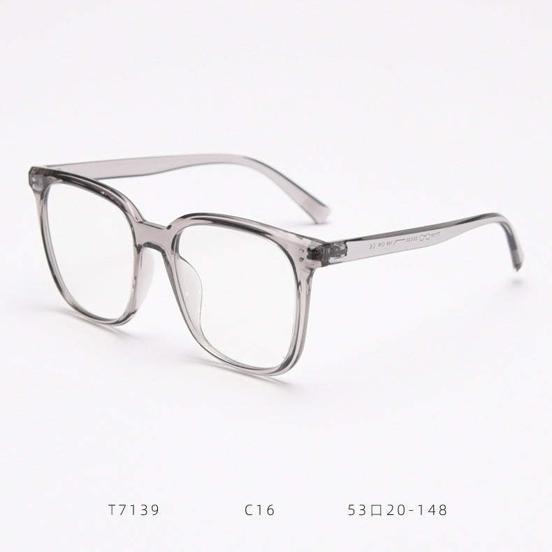 Versión Coreana Angular Tridimensional Del Marco De Gafas De Miopía, Rostro Femenino Liso, Espejo Plano Pequeño, Marco Extragrande Masculino