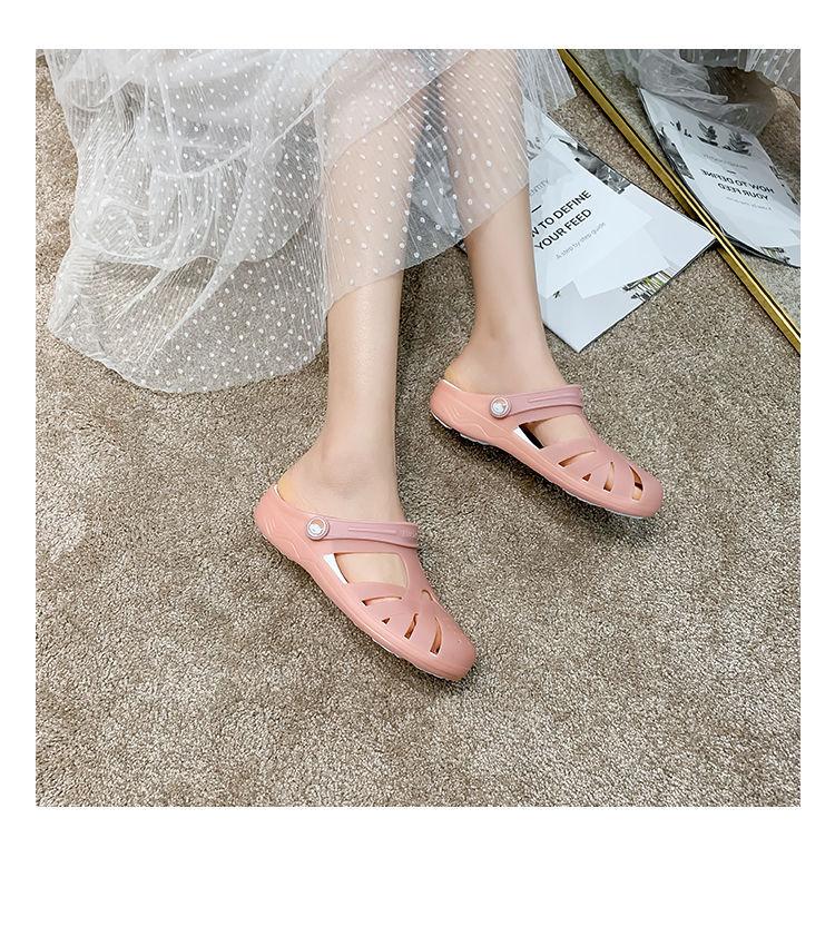 Sandalias de gelatina, zapatos de playa planos antideslizantes