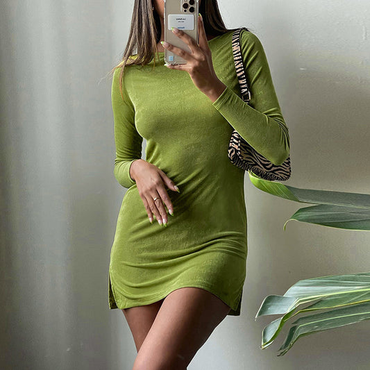 Vestido Sexy Con Tirantes Halter