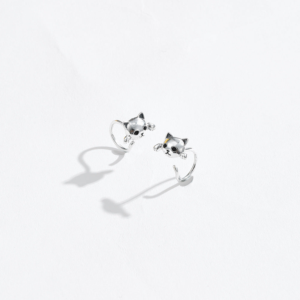 2021 Nueva Hebilla De Oreja De Gato Para Mujer Pendientes De Gato Lindo Europeo Y Americano Accesorios PTEE0454