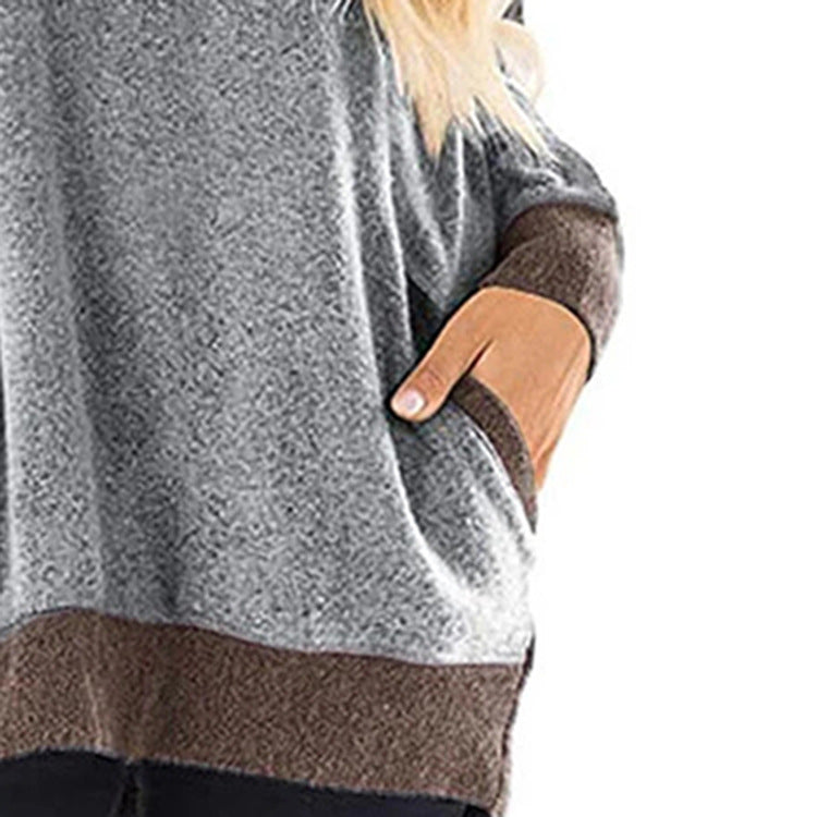 Street Hipster Holgada Solapa Europea Y Americana Parejas De Cobertura Suéter De Color Sólido