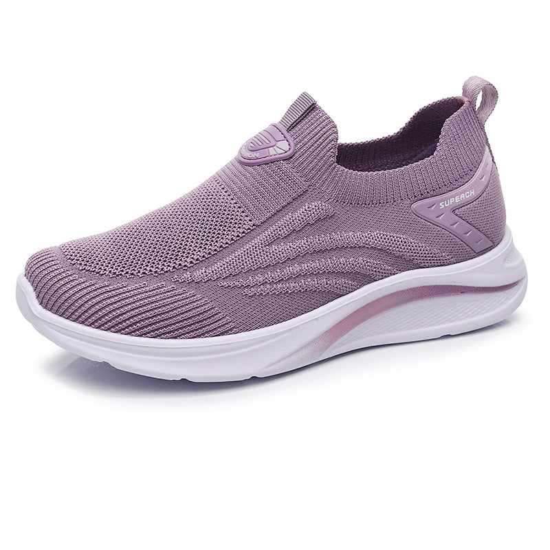 [W-Zapato] Zapatos De Tela Old Beijing Para Mujer, Zapatos Informales De Tacón Plano Con Punta Redonda Y Punta Redonda De Primavera Para Mujer