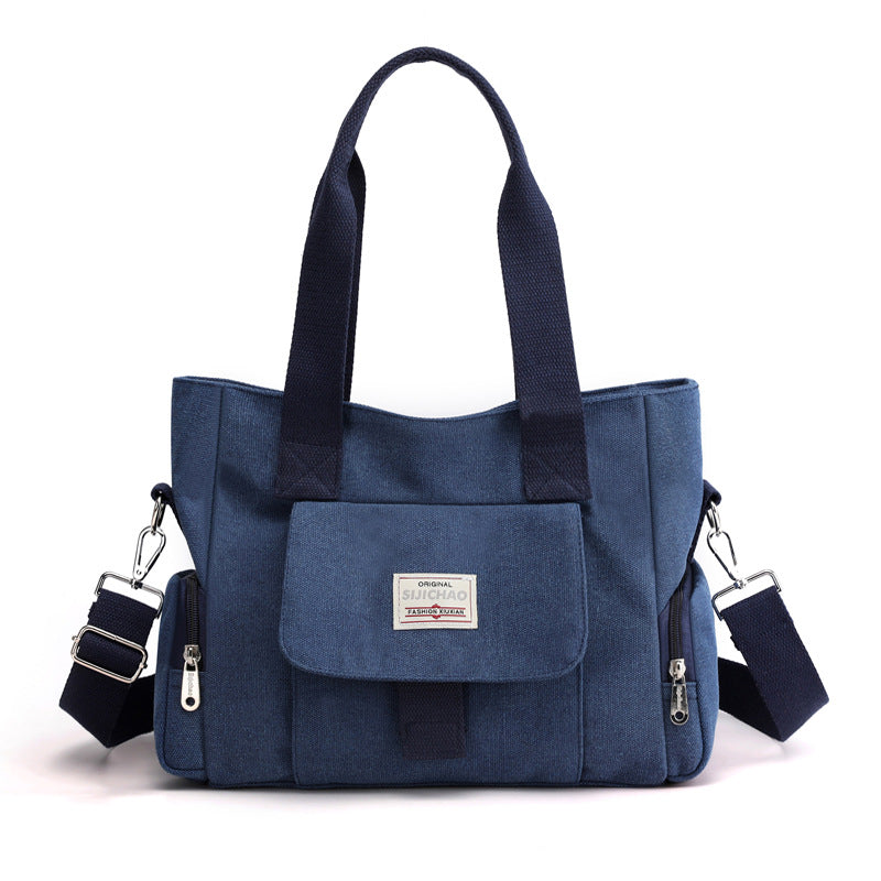 [W-Bolso] Bolso De Lona De Gran Capacidad Bolso De Viaje De Moda Para Mujer