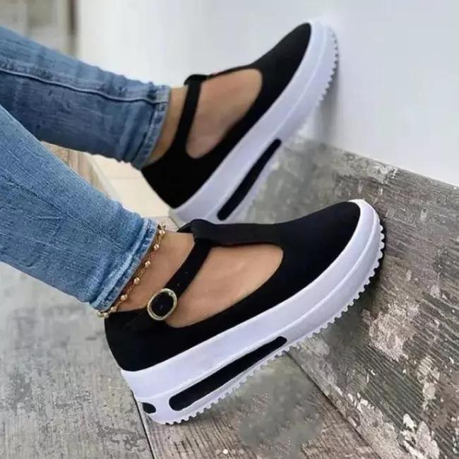 ¡nuevo Producto De Primavera! Zapatos Casuales De Plataforma Con Punta Redonda