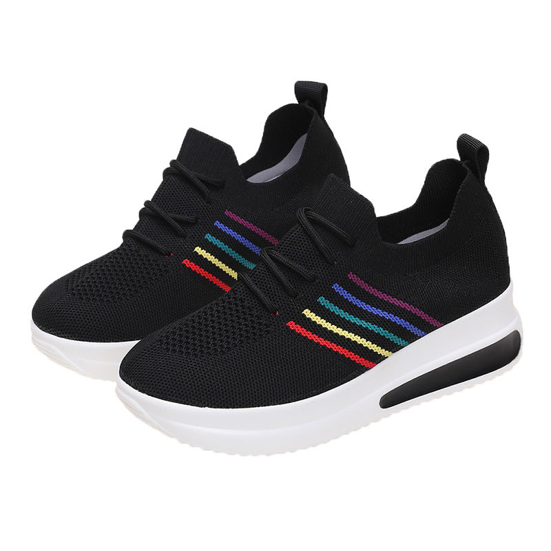 Zapatos de mujer casual de malla tejida voladora