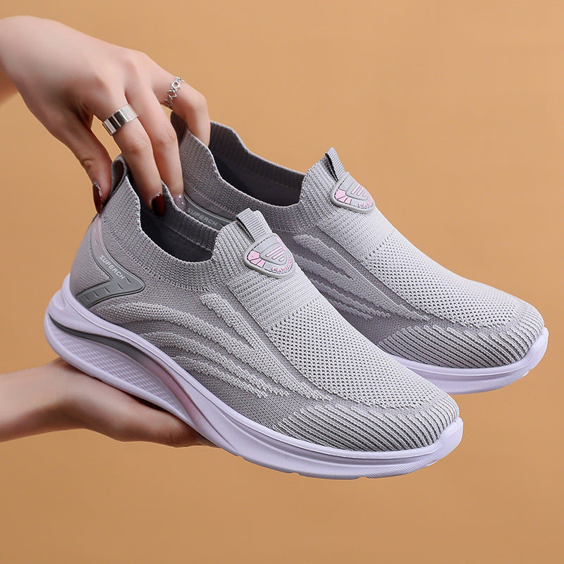 [W-Zapato] Zapatos De Tela Old Beijing Para Mujer, Zapatos Informales De Tacón Plano Con Punta Redonda Y Punta Redonda De Primavera Para Mujer