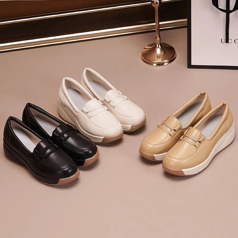 Zapatos Casuales Con Suela Suave Y Piel Completa