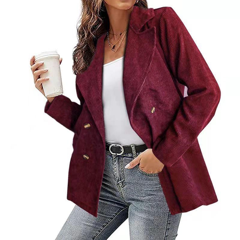 2021 Tops De Mujer Otoño E Invierno Nueva Chaqueta De Color Sólido Blazer