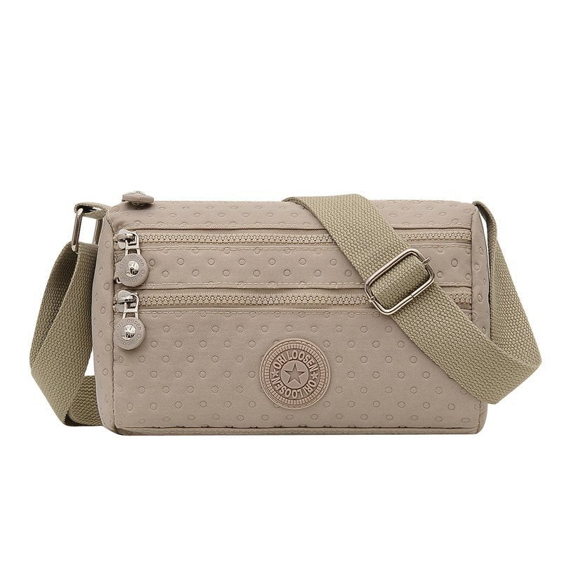 [W-Bolso] Bolso De Hombro De Mujer Casual Oxford Tela Diagonal Bolsa De Varios Compartimentos