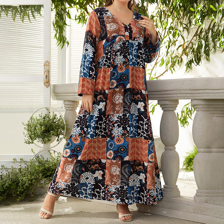 Vestido Estampado Floral Pequeño De Algodón