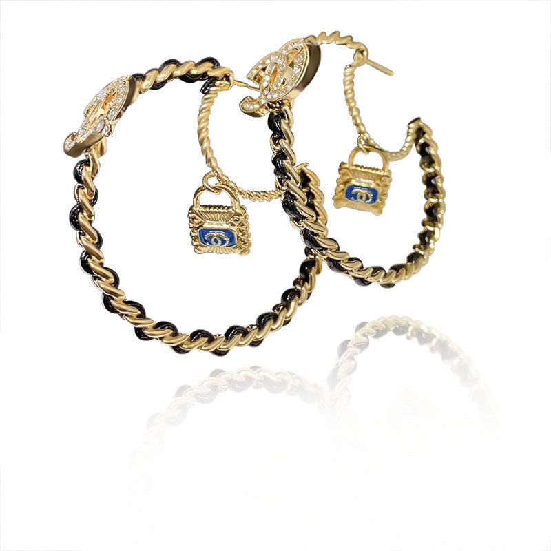 Pendientes Doble C 2021 Nuevo Estilo De Moda Pendientes Fragantes Pendientes 925 Aguja De Plata Fragante Granny Pendientes Mujer