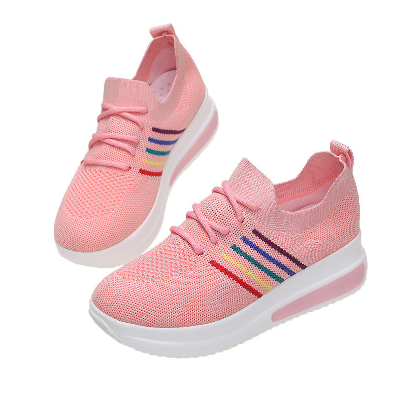 Zapatos de mujer casual de malla tejida voladora