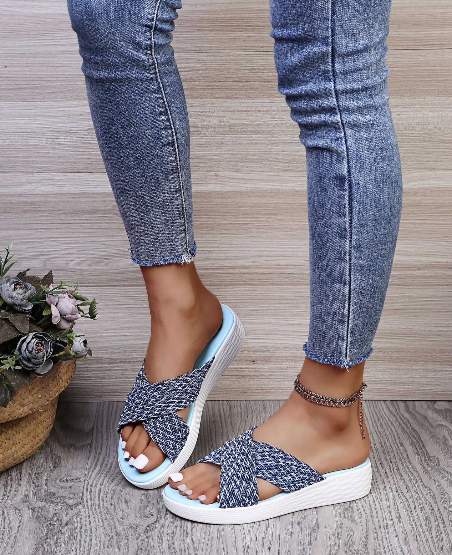 Zapatillas cruzadas suaves