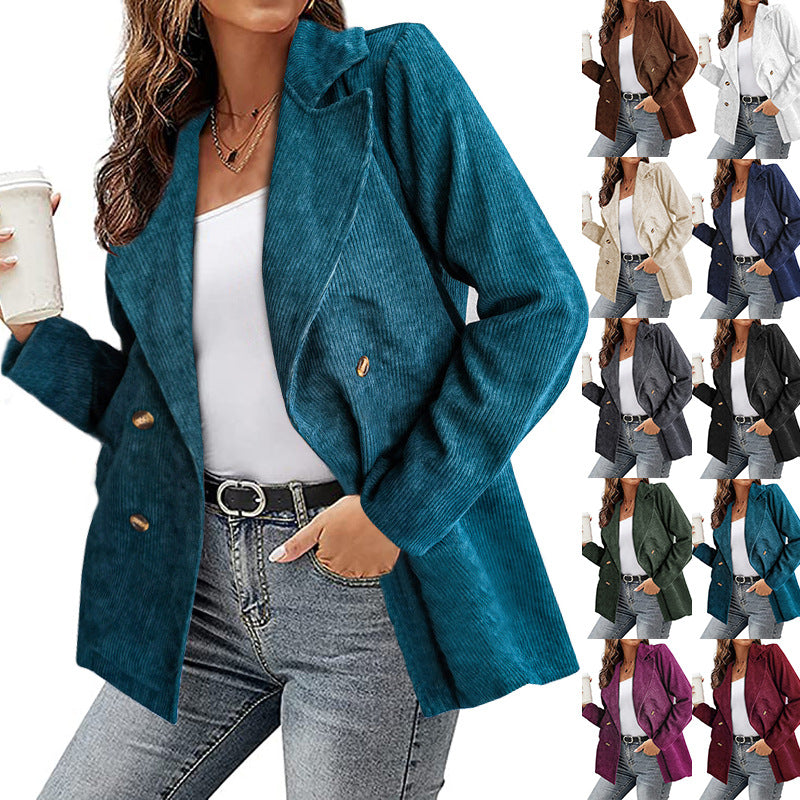 2021 Tops De Mujer Otoño E Invierno Nueva Chaqueta De Color Sólido Blazer