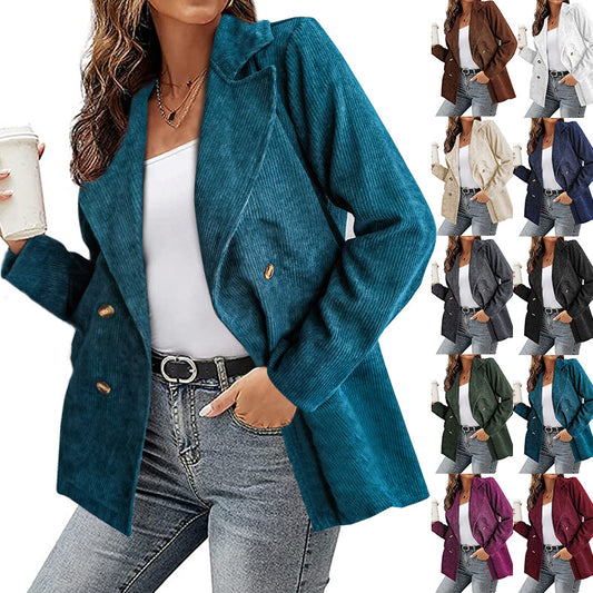 2021 Tops De Mujer Otoño E Invierno Nueva Chaqueta De Color Sólido Blazer