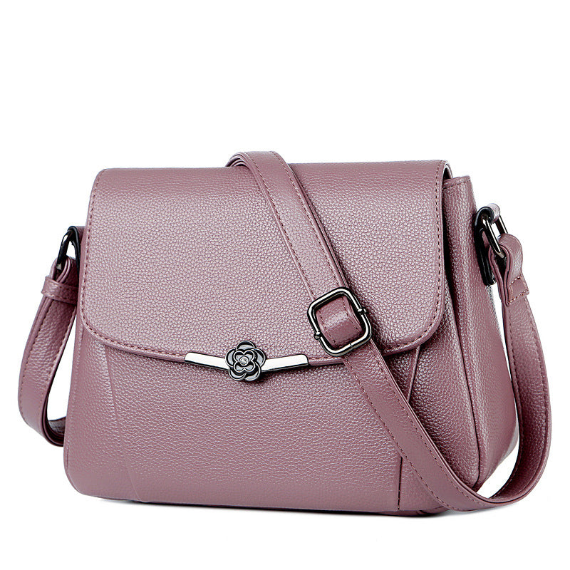 [W-Bolso] Bolso De Cuero Suave Bolso Cruzado Bolso De Hombro Simple