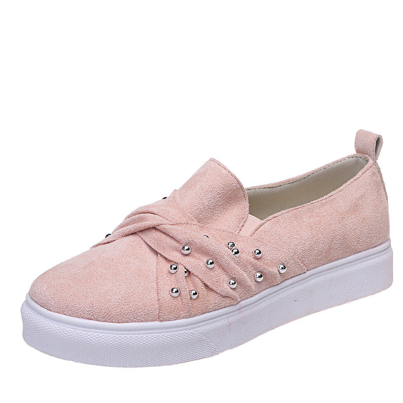 [W-Zapato] 2022 Zapatos Casuales Zapatos Sin Cordones De Encaje Plano Con Diamantes De Imitación