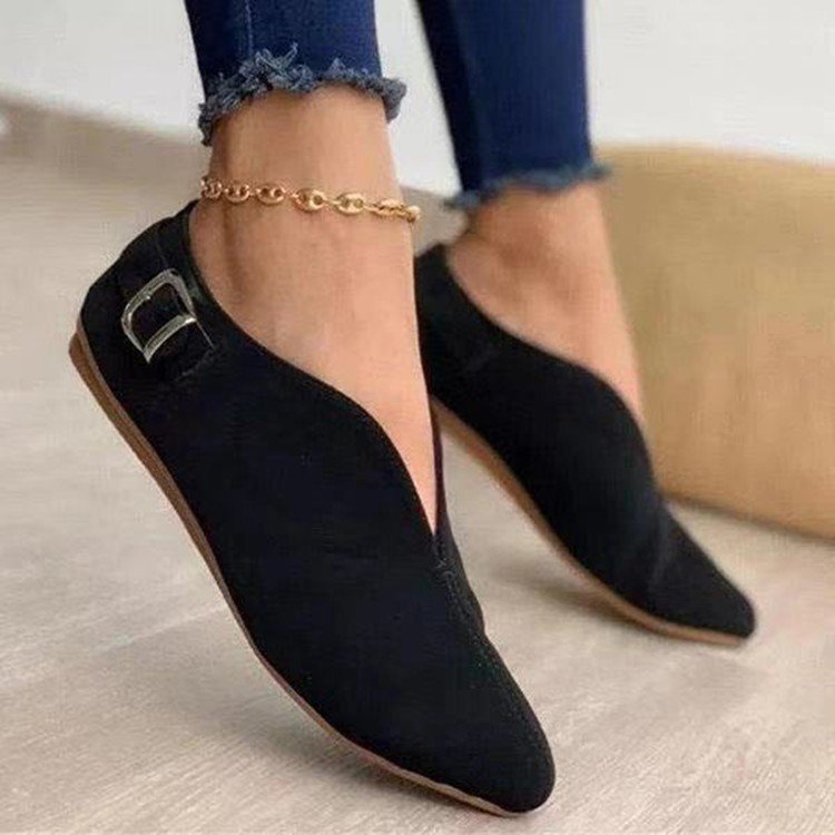 Zapatos Planos Casuales De Ante De Nuevo Estilo