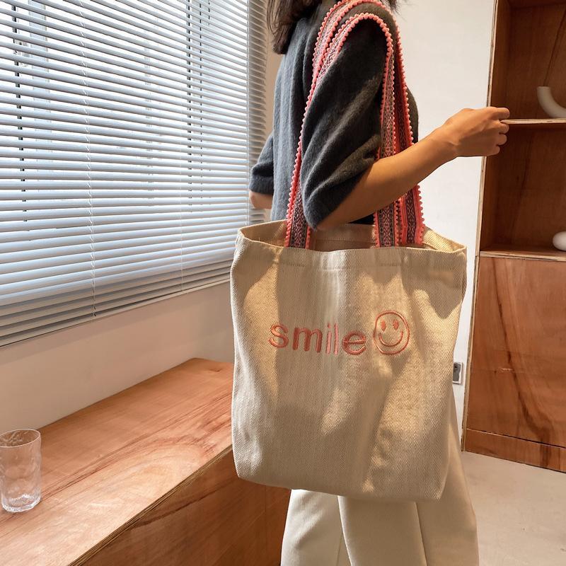 Bolso De Hombro De Lona De Gran Capacidad