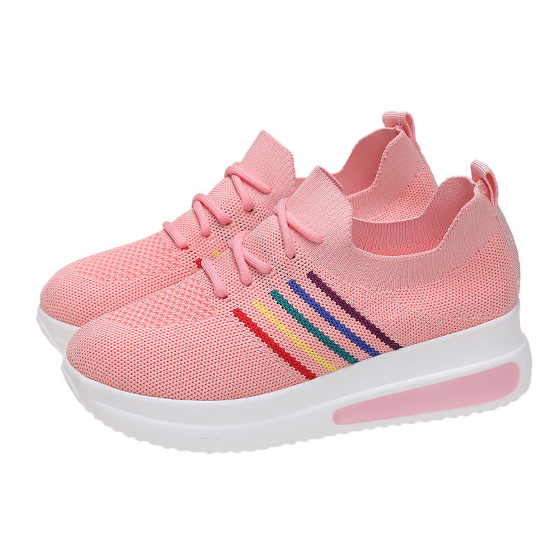 Zapatos de mujer casual de malla tejida voladora