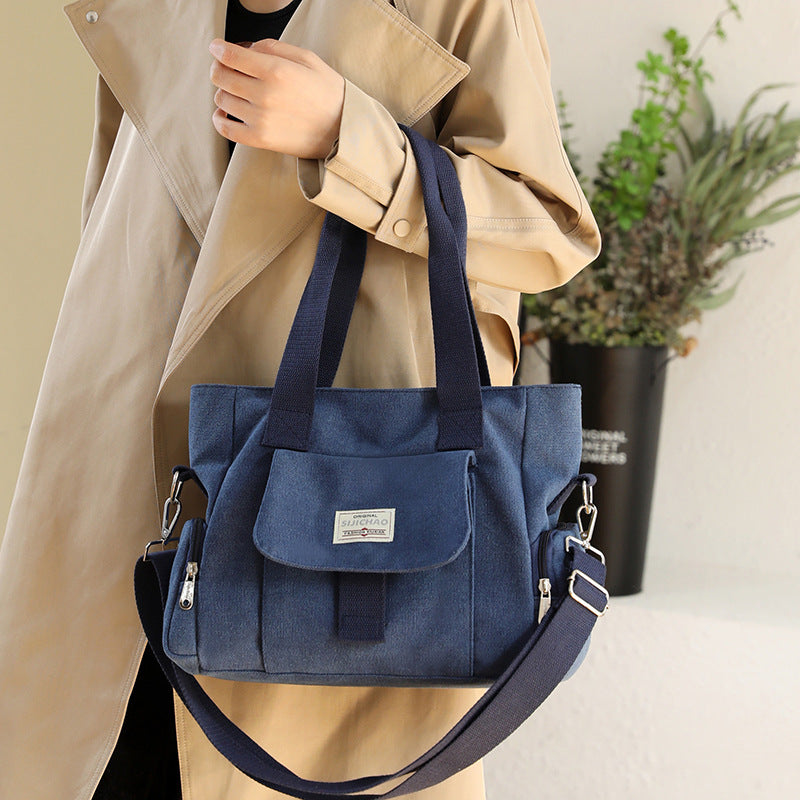 [W-Bolso] Bolso De Lona De Gran Capacidad Bolso De Viaje De Moda Para Mujer