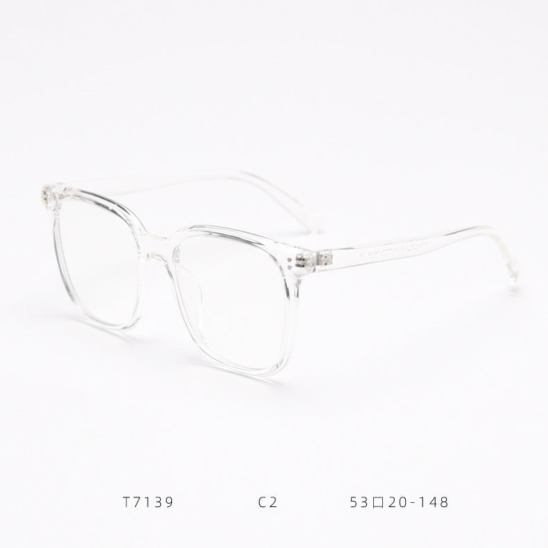 Versión Coreana Angular Tridimensional Del Marco De Gafas De Miopía, Rostro Femenino Liso, Espejo Plano Pequeño, Marco Extragrande Masculino