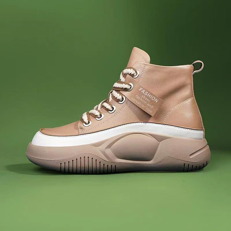 [W-Zapato] 2022 Retro Fondo Blando Fondo Grueso Zapatos Altos Para Las Mujeres