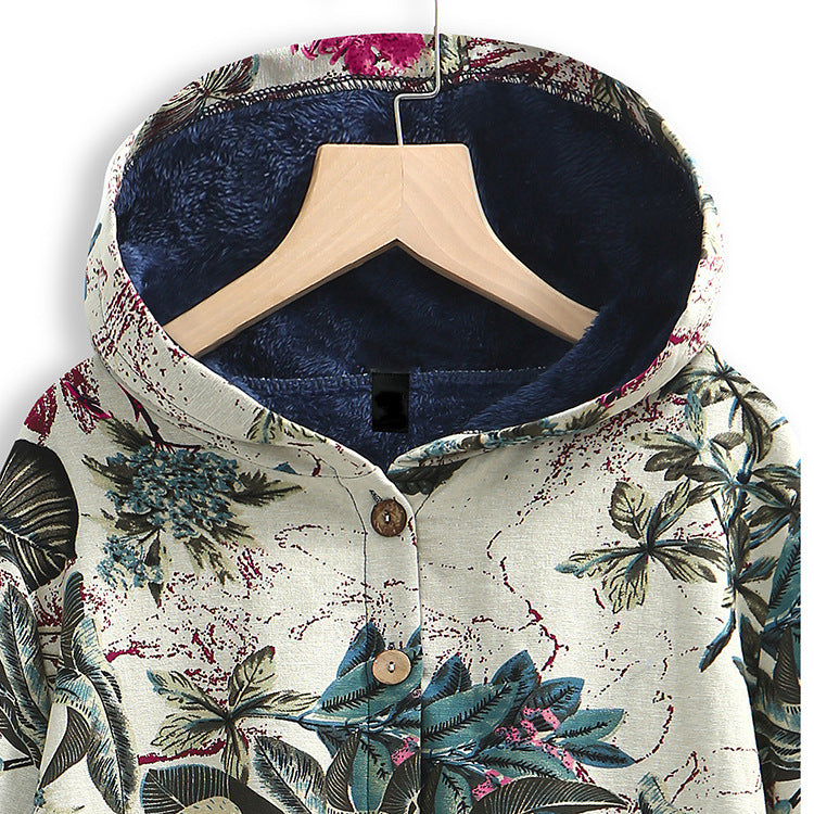 Chaqueta Acolchada Extragrande Con Cremallera Informal Con Capucha