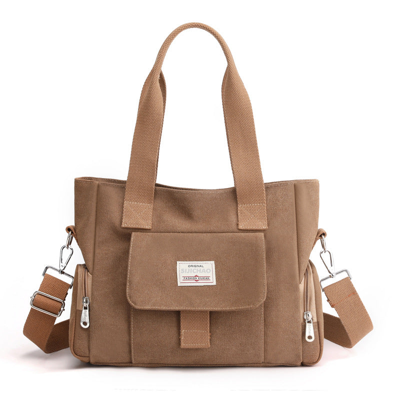 [W-Bolso] Bolso De Lona De Gran Capacidad Bolso De Viaje De Moda Para Mujer