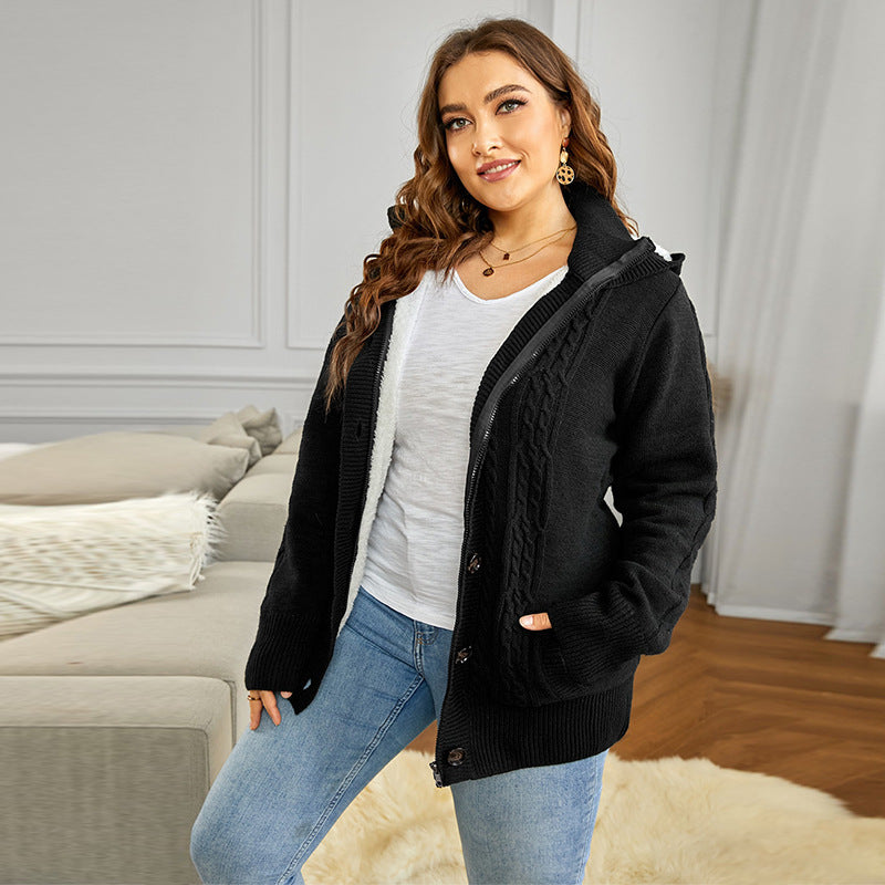 Suéter De Punto Para Mujer Cárdigan De Color Sólido Para Mujer Chaqueta Casual De Manga Larga Con Capucha